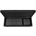 Set de banc de rangement en simili cuir Noir – Image 4