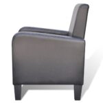 Fauteuil Noir Similicuir – Image 3