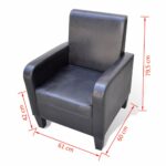 Fauteuil Noir Similicuir – Image 4