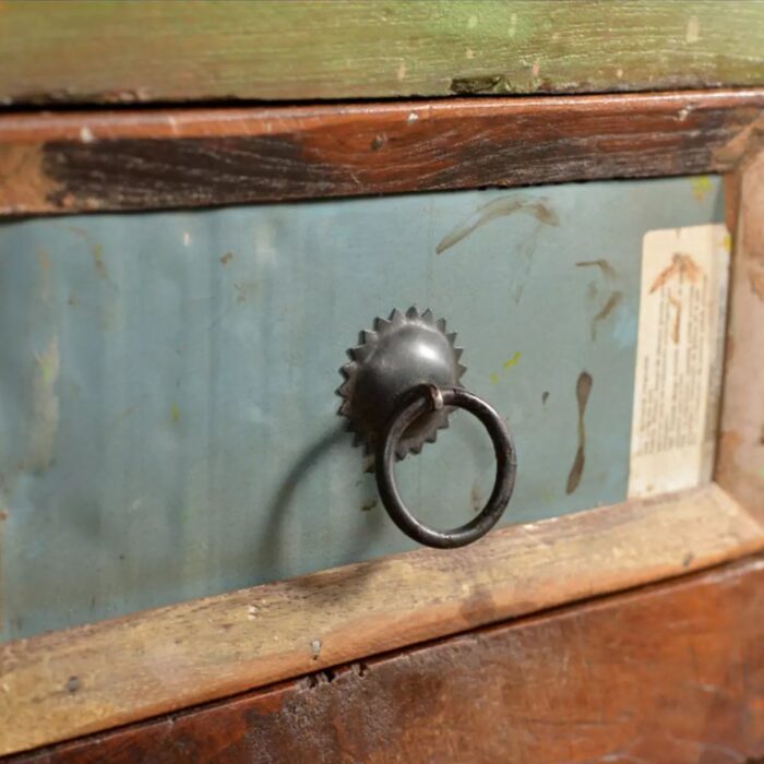 Armoire avec 4 tiroirs Bois massif de récupération – Image 2