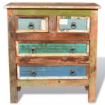 Armoire avec 4 tiroirs Bois massif de récupération – Image 3