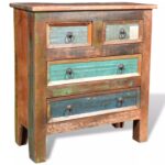 Armoire avec 4 tiroirs Bois massif de récupération – Image 8