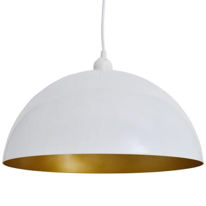 Plafonnier 2 pcs Hauteur réglable Semi-sphérique Blanc – Image 6