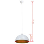 Plafonnier 2 pcs Hauteur réglable Semi-sphérique Blanc – Image 7
