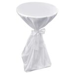 Housse de table blanche avec ruban 60 cm 2 pièces – Image 4