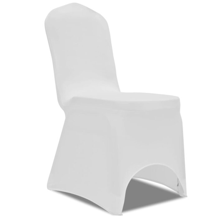 Housse blanche extensible pour chaise 50 pièces – Image 1