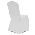 Housse blanche extensible pour chaise 6 pièces – Image 4