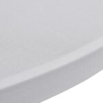 Housse de table Ø 70 cm Blanc extensible 2 pcs – Image 2