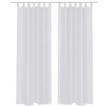 Rideau fin Blanc 140x225 cm 2 pcs