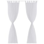 Rideau fin Blanc 140x225 cm 2 pcs – Image 2