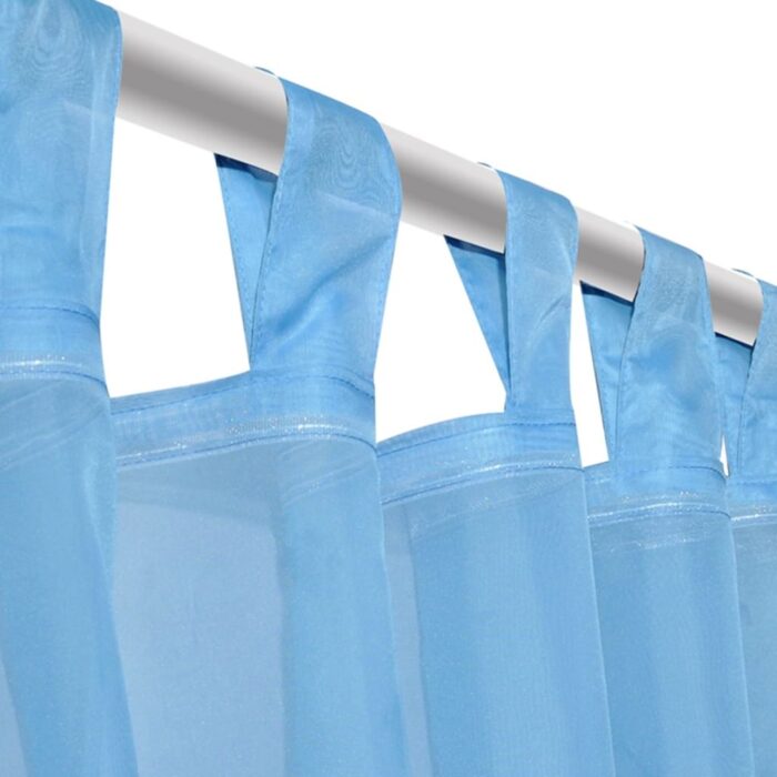 Rideau fin Turquoise 140x245 cm 2 pcs – Image 4