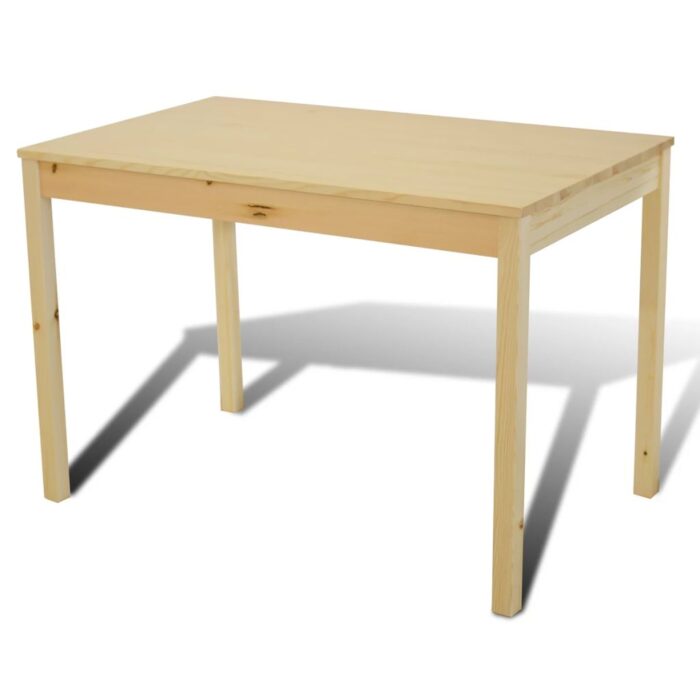 Table de salle à manger en bois avec 4 chaises Naturel – Image 2
