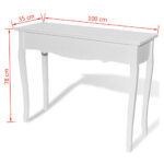 Table de console et coiffeuse Blanc – Image 4