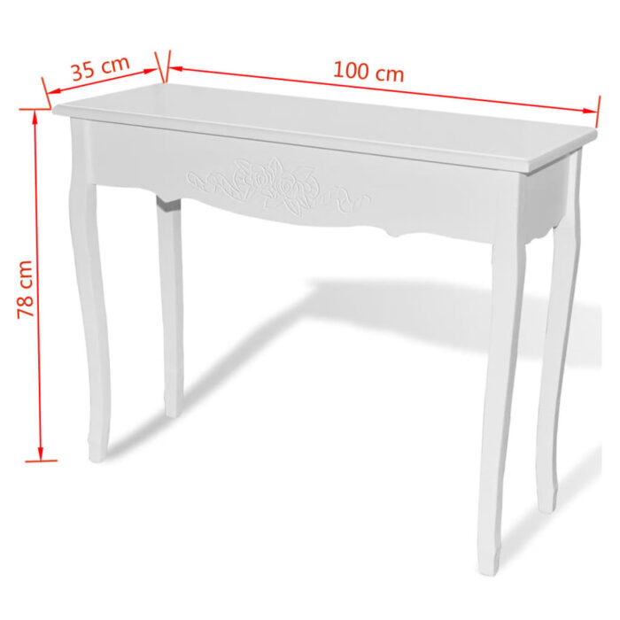 Table de console et coiffeuse Blanc – Image 4