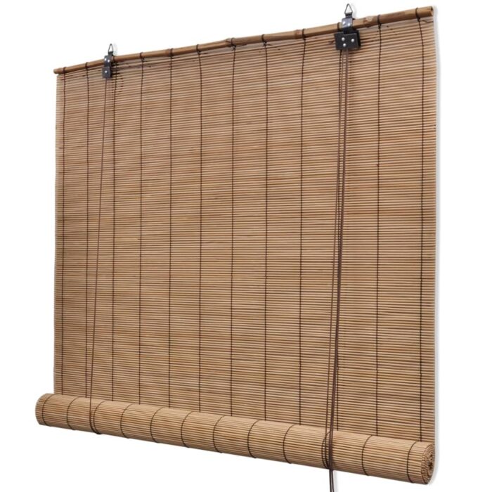 Store roulant Bambou Marron 100x160 cm – Image 1
