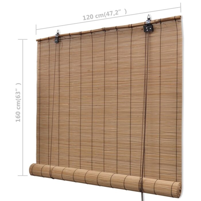 Store roulant Bambou Marron 120x160 cm – Image 5