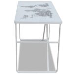 Bureau rectangulaire avec motif de carte du monde – Image 3