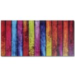 Table basse avec impression d'arc-en-ciel Dessus en verre – Image 5