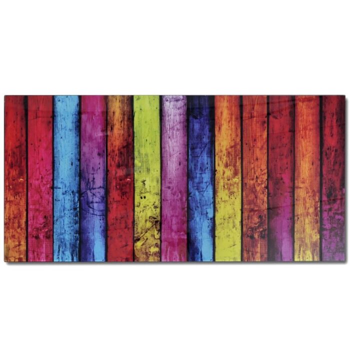 Table basse avec impression d'arc-en-ciel Dessus en verre – Image 5
