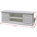 Meuble TV Blanc Bois – Image 4