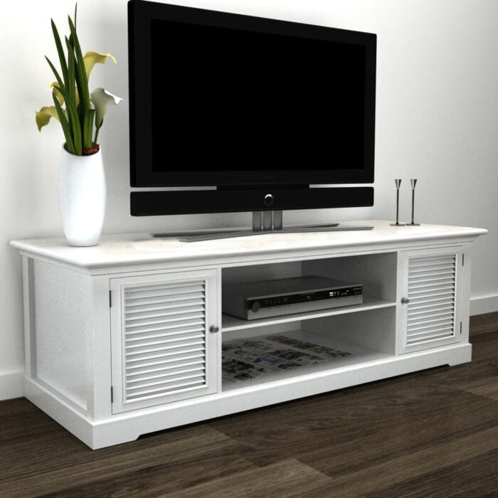 Meuble TV Blanc Bois – Image 1