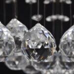 Plafonnier avec perles en verre cristal Étincelant Blanc 8 x G9 29 cm – Image 5