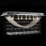 Plafonnier avec perles en verre cristal Étincelant Blanc 8 x G9 29 cm – Image 6