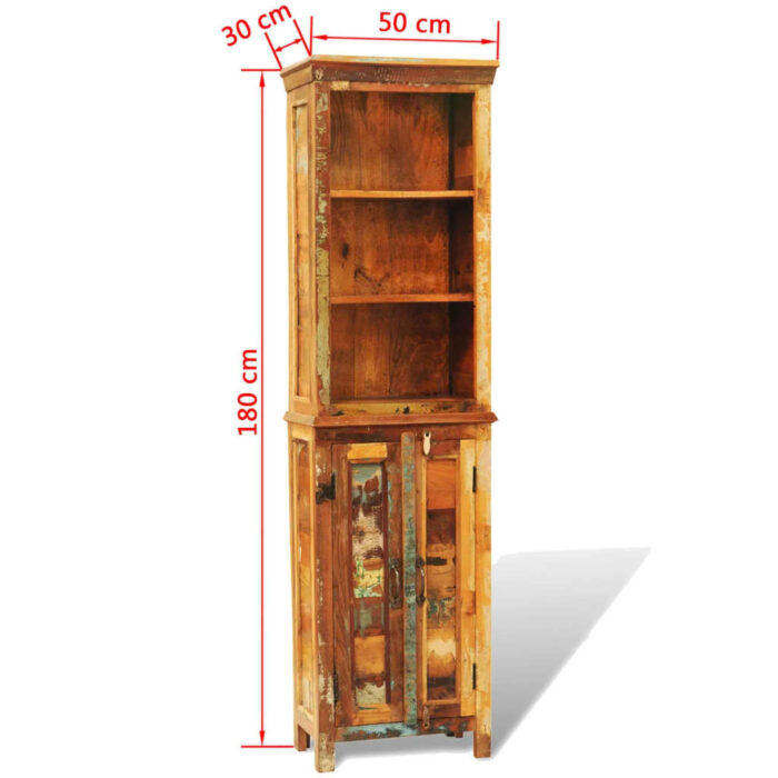 Bibliothèque Bois massif de récupération Vintage – Image 11