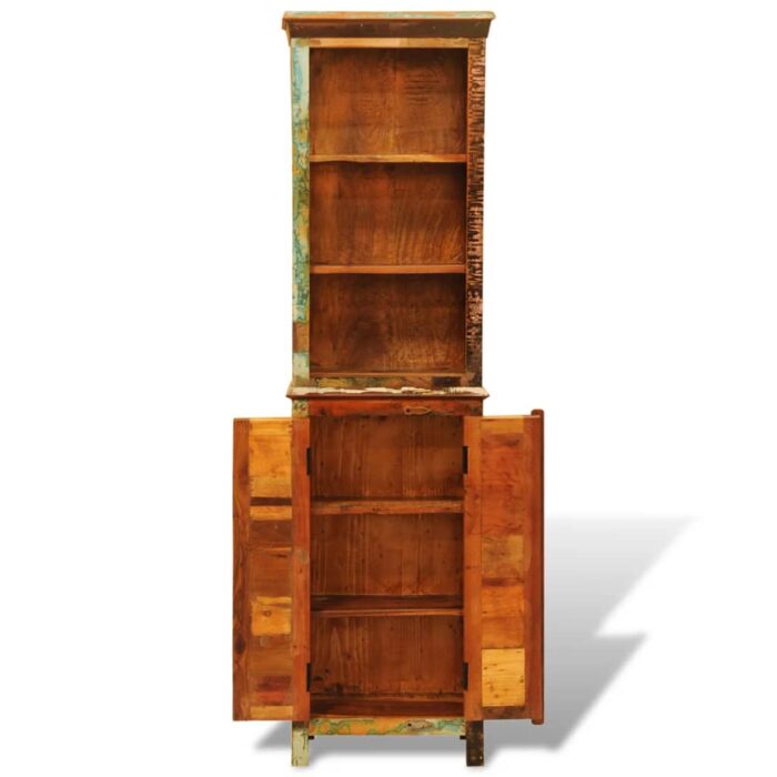 Bibliothèque Bois massif de récupération Vintage – Image 4