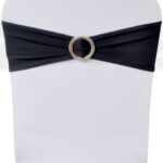 Ruban décoratif élastique avec boucle de chaise 25 pcs Noir – Image 3