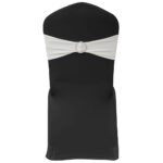 25 bandes de chaise décoratives extensibles crème