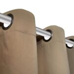 2 pcs Rideau Blackout Occultant Crème avec Œillets en métal 135x245cm – Image 3
