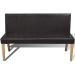 Banc 139,5 cm Marron foncé Similicuir – Image 2