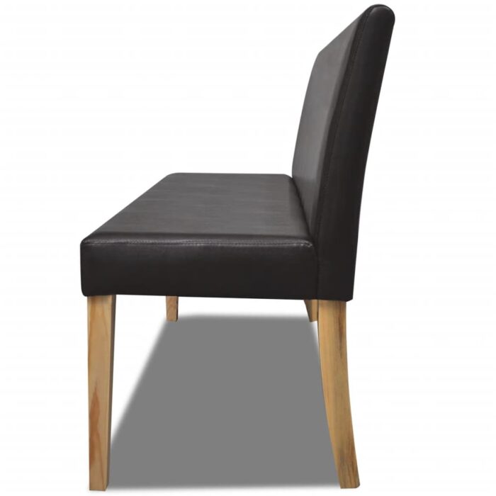 Banc 139,5 cm Marron foncé Similicuir – Image 3