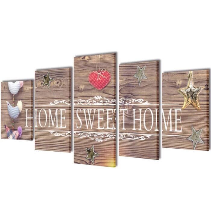 VXL8718475903413_a_en_hd_1.jpg Set de toiles murales imprimées "Home Sweet Home" 200 x 100 cm – Image 1