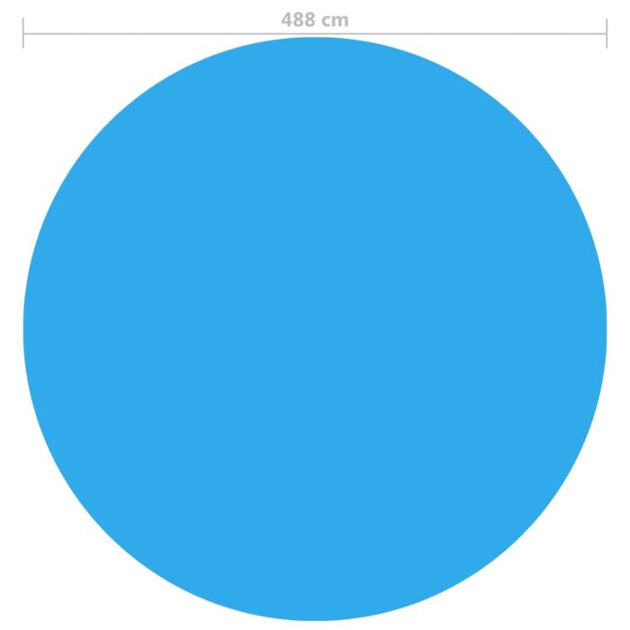 Couverture de piscine ronde 488 cm PE Bleu – Image 2