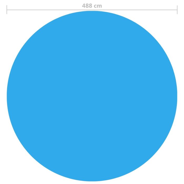 Couverture de piscine ronde 488 cm PE Bleu – Image 3