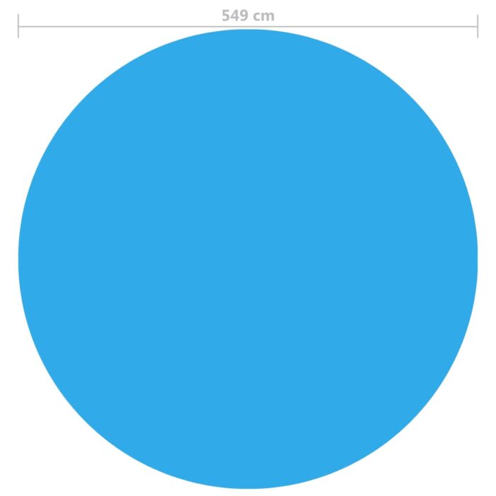 Couverture de piscine ronde 549 cm PE Bleu – Image 2