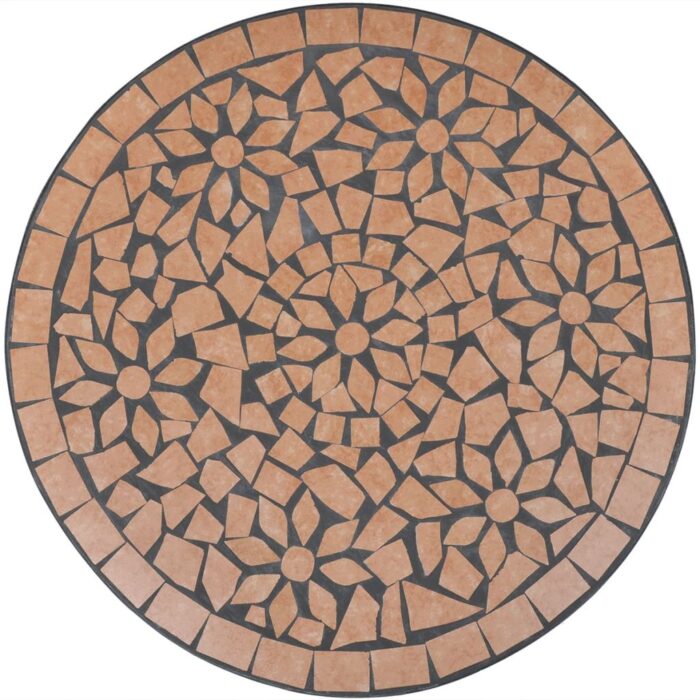 Table de bistro Terre cuite 60 cm Mosaïque – Image 2