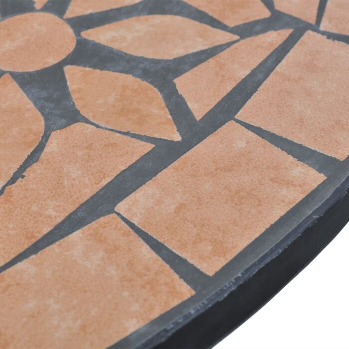 Table de bistro Terre cuite 60 cm Mosaïque – Image 3