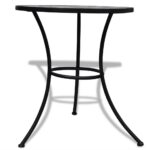Table de bistro Noir et blanc 60 cm Mosaïque – Image 2