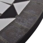 Table de bistro Noir et blanc 60 cm Mosaïque – Image 3
