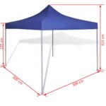Tente pliable Bleu 3 x 3 m – Image 8