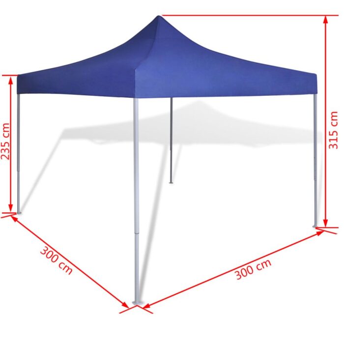 Tente pliable Bleu 3 x 3 m – Image 8