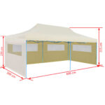 Tente de réception pliable crème 3 x 6 m – Image 7
