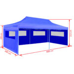 Tente de réception pliable bleue 3 x 6 m – Image 7