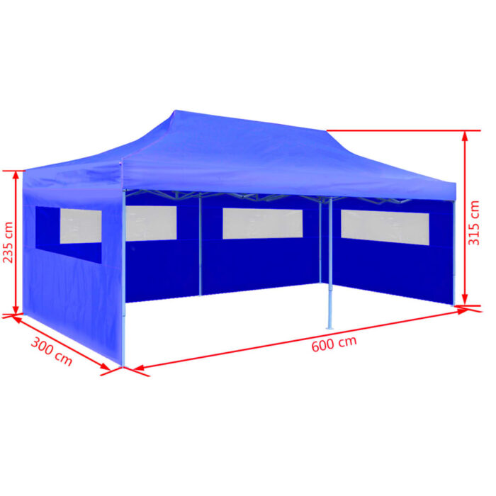 Tente de réception pliable bleue 3 x 6 m – Image 7