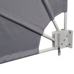 Auvent latéral pliable de balcon Gris 160 x 240 cm – Image 4
