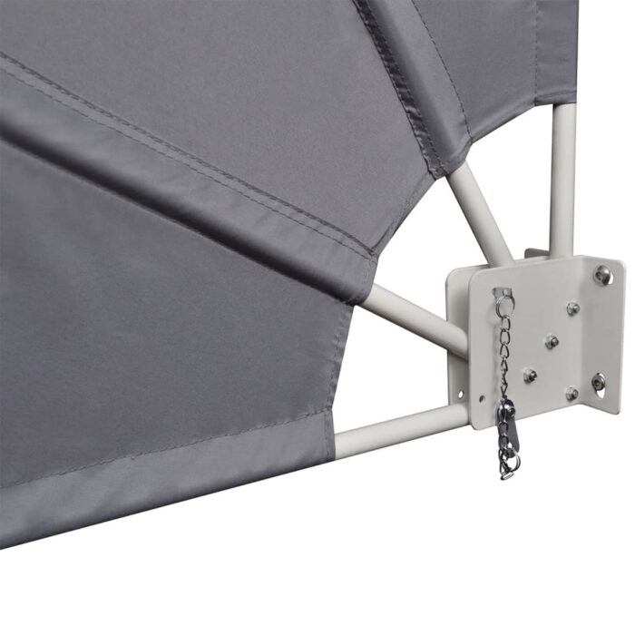 Auvent latéral pliable de balcon Gris 160 x 240 cm – Image 4