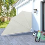 Auvent latéral pliable de balcon Crème 160 x 240 cm – Image 3